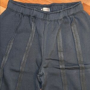 Dark Grey Wide-Leg Sweat Pants